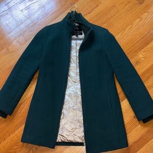 J. Crew Dark Green Trench Coat